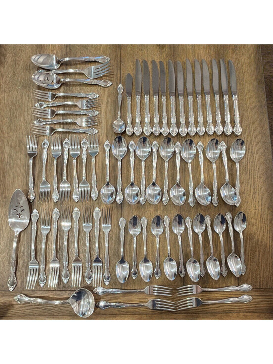 Oneida Other - Oneida Community Silverplate Flatware Forks Knives Spoons 12 Servings 63 Pc